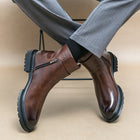 MARIO - Bottines en cuir Brillant pour Hommes - Made in Italy