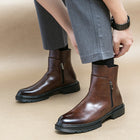 MARIO - Bottines en cuir Brillant pour Hommes - Made in Italy